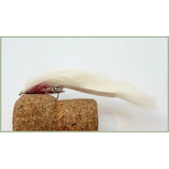 White zonker fishing fly Troutflies UK